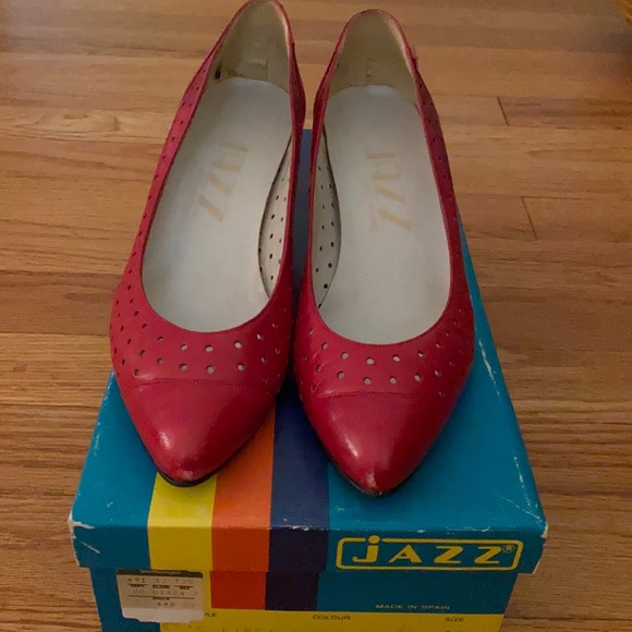 Vintage Shoes Vintage 8s Lipstick Red Kitten Heel Shoes Poshmark